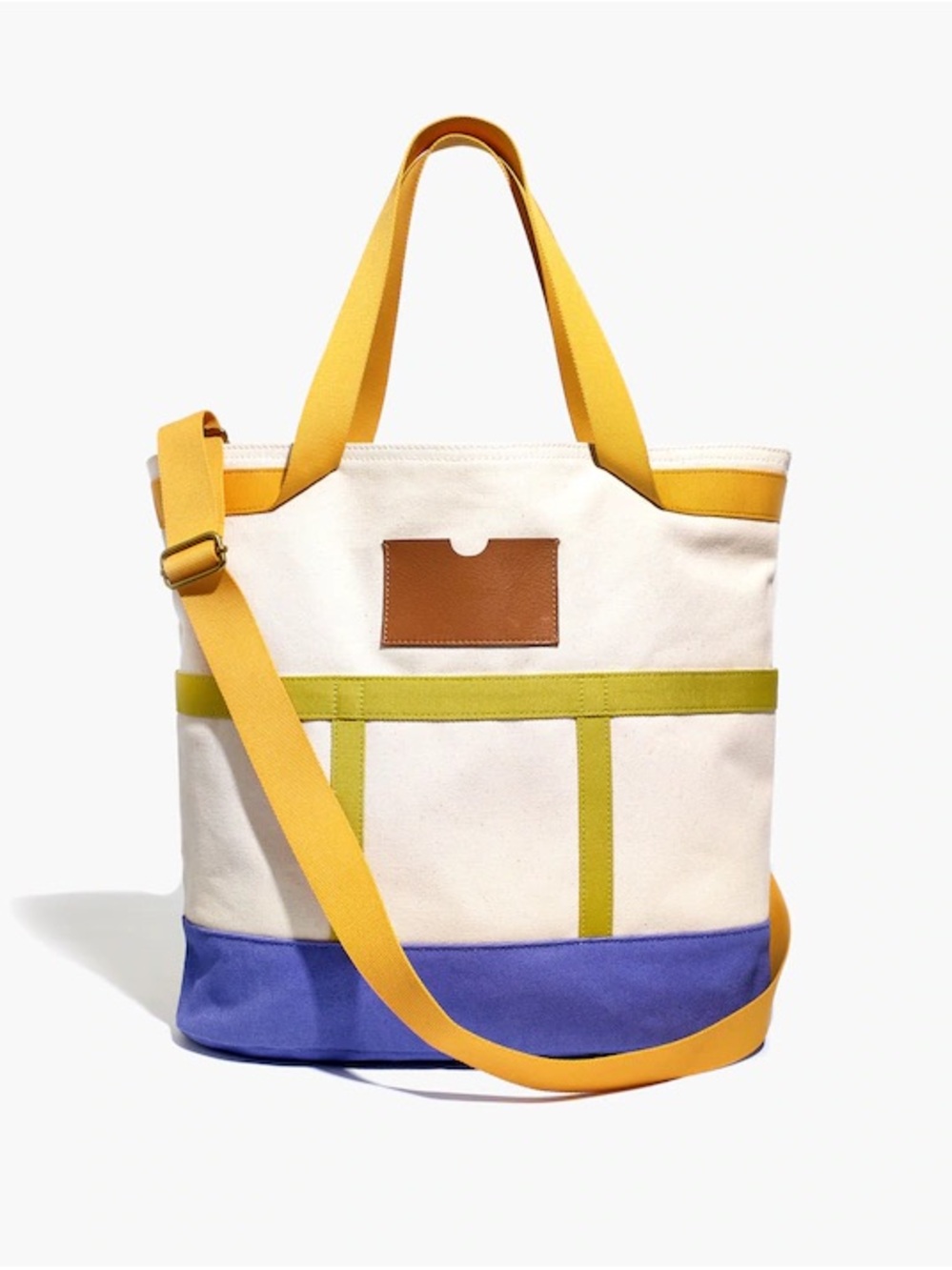 Madewell The Canvas Camden Tote Bag in Blue Star Multi - like new
